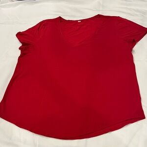 lululemon athletica Bold Red Short Sleeve Tee